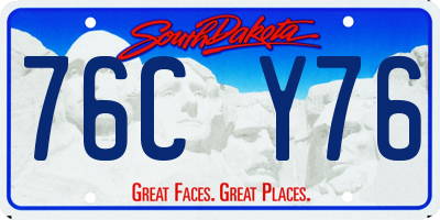 SD license plate 76CY76