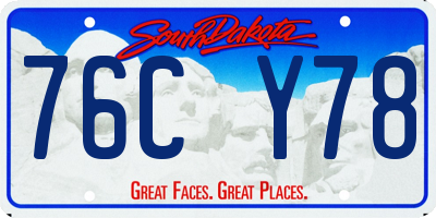 SD license plate 76CY78
