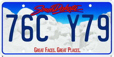 SD license plate 76CY79
