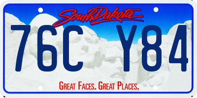 SD license plate 76CY84