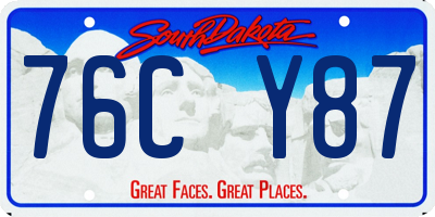 SD license plate 76CY87