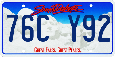 SD license plate 76CY92