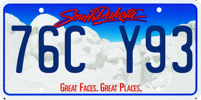 SD license plate 76CY93