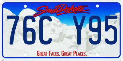 SD license plate 76CY95