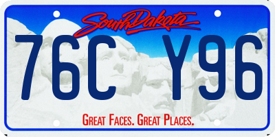 SD license plate 76CY96