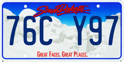 SD license plate 76CY97