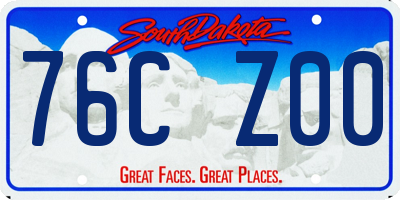 SD license plate 76CZ00