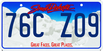 SD license plate 76CZ09