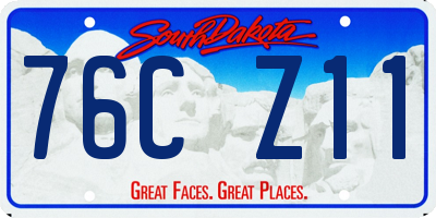 SD license plate 76CZ11