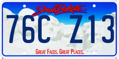 SD license plate 76CZ13