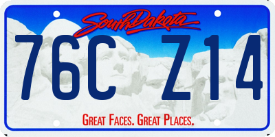 SD license plate 76CZ14