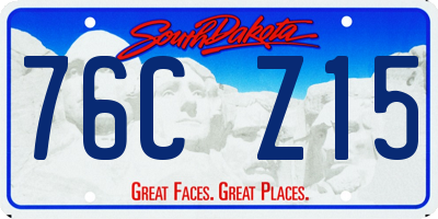SD license plate 76CZ15