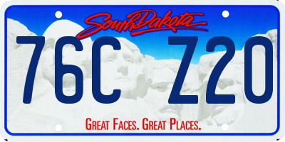 SD license plate 76CZ20