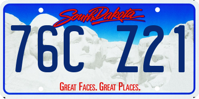 SD license plate 76CZ21