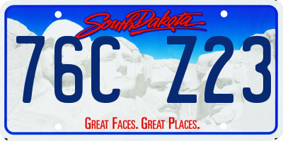 SD license plate 76CZ23