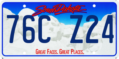 SD license plate 76CZ24