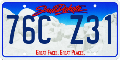 SD license plate 76CZ31