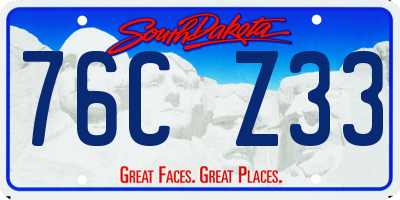 SD license plate 76CZ33