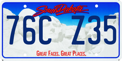 SD license plate 76CZ35