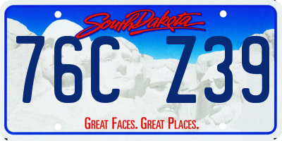 SD license plate 76CZ39