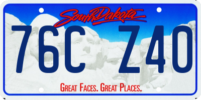 SD license plate 76CZ40