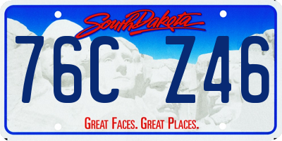 SD license plate 76CZ46