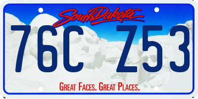 SD license plate 76CZ53