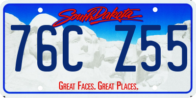 SD license plate 76CZ55