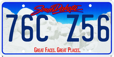 SD license plate 76CZ56