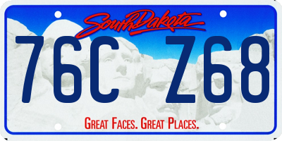 SD license plate 76CZ68