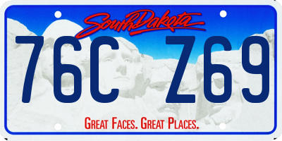 SD license plate 76CZ69