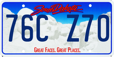 SD license plate 76CZ70