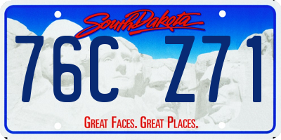 SD license plate 76CZ71