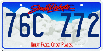 SD license plate 76CZ72