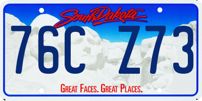 SD license plate 76CZ73