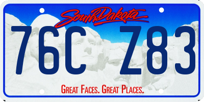 SD license plate 76CZ83