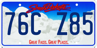 SD license plate 76CZ85