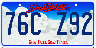 SD license plate 76CZ92
