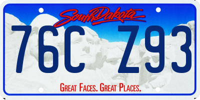 SD license plate 76CZ93