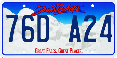 SD license plate 76DA24