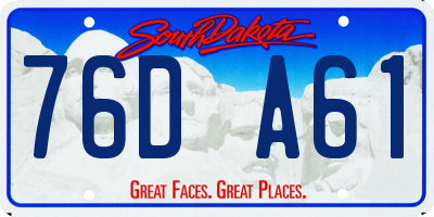 SD license plate 76DA61