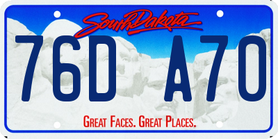 SD license plate 76DA70