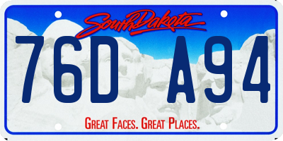 SD license plate 76DA94