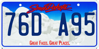 SD license plate 76DA95