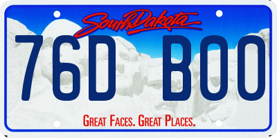 SD license plate 76DB00
