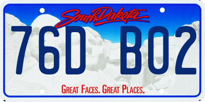 SD license plate 76DB02