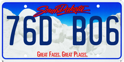 SD license plate 76DB06