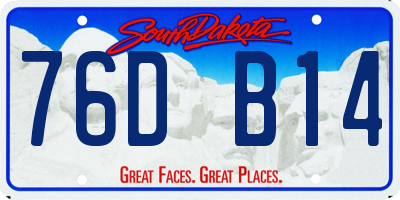 SD license plate 76DB14