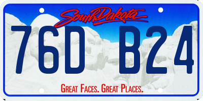 SD license plate 76DB24