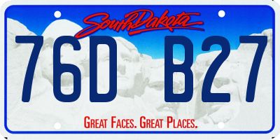 SD license plate 76DB27